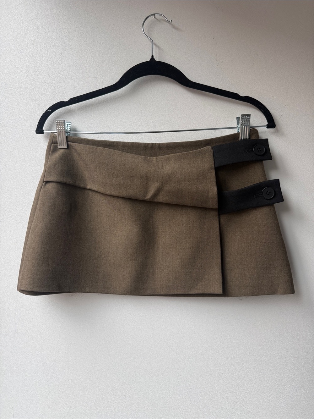 SIR - Brown Wrap Mini Skirt